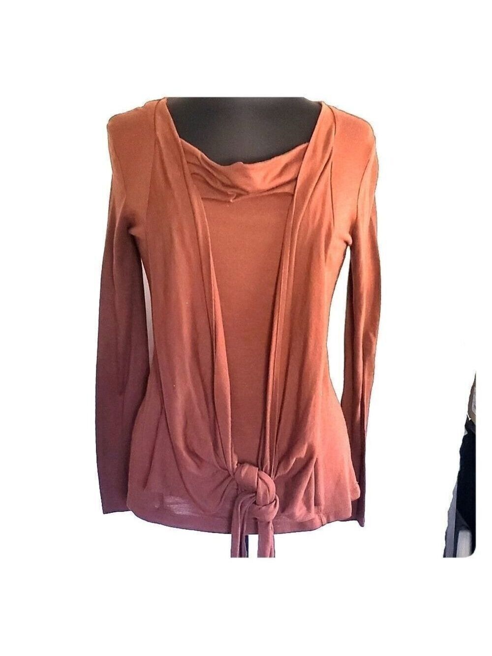 Avon Mark Blouse Long Sleeve Tie Front Small